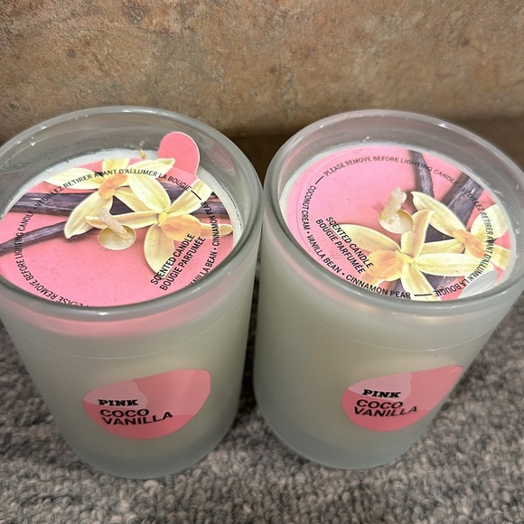 NWT VS PINK Coco Vanilla Candles Set of 2 - Picture 2 of 3